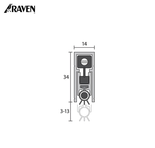 RAVEN® AUTOMATIC DOOR BOTTOM SEALS, RP8SI