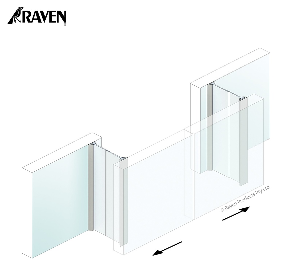 RAVEN® ASTRAGALS - MEETING STILE SEALS FOR FRAMELESS GLASS, RP43SI
