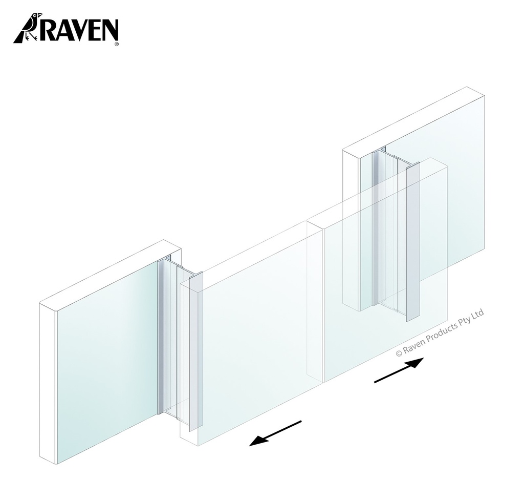 RAVEN® ASTRAGALS - MEETING STILE SEALS FOR FRAMELESS GLASS, RP105