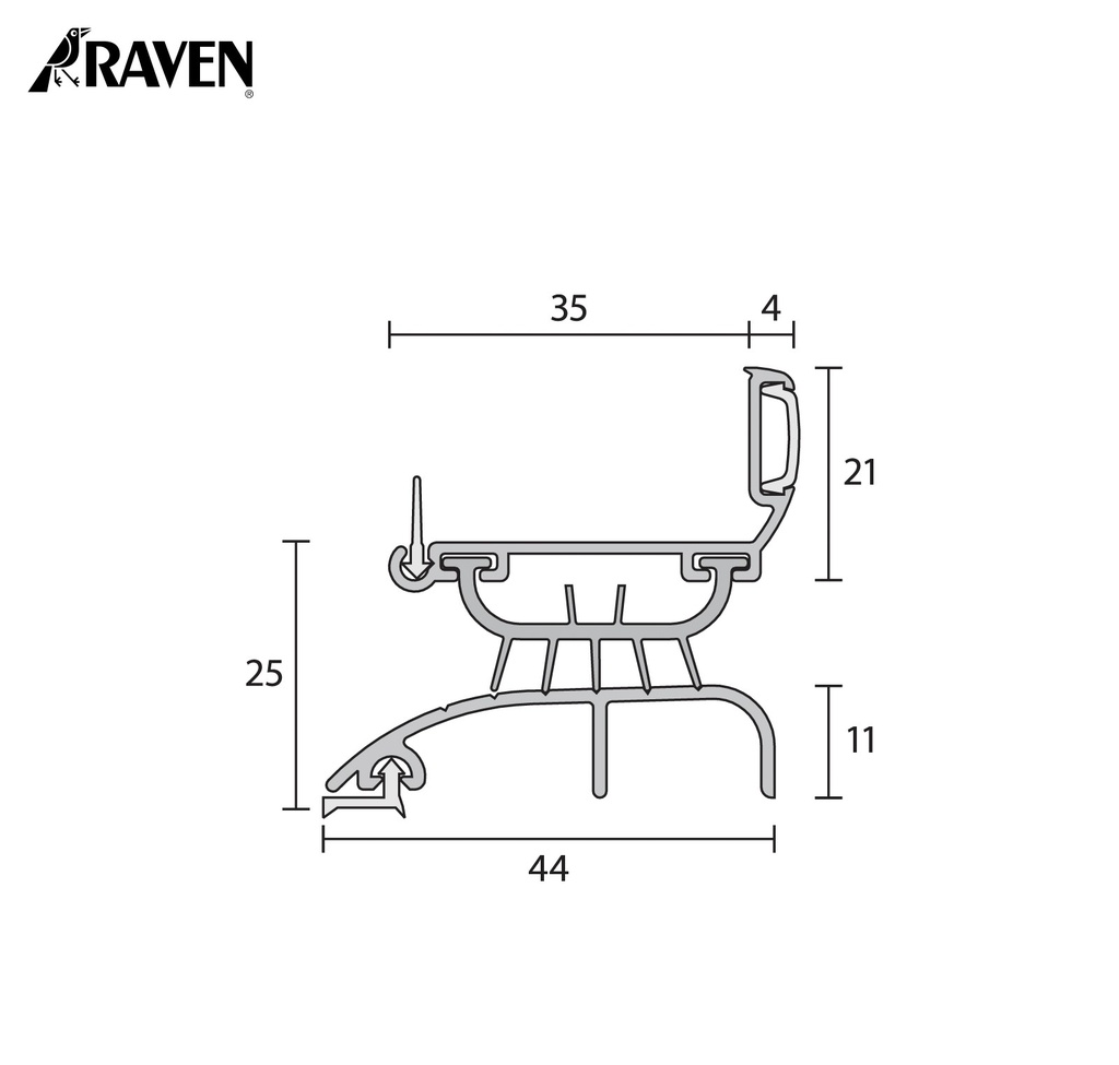 RAVEN® DOOR BOTTOM SWEEP SEALS, RP4