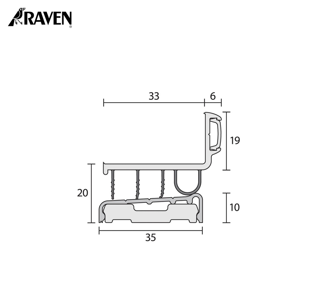 RAVEN® DOOR BOTTOM SWEEP SEALS, RP123