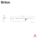 BRITON CONCEALED DOOR CLOSER,C3024