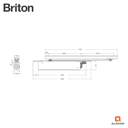 BRITON CONCEALED DOOR CLOSER,C3620