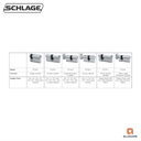 SCHLAGE EC904 PRIVACY CYLINDER 35/35MM