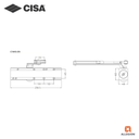 CISA HEAVY DUTY DOOR CLOSER,C1610.05