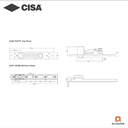 CISA DAP-150 DOUBLE ACTION PIVOT SET, TIMBER/ALUMINIUM DOUBLE ACTION DOOR ACCESSORIES WITH NEEDLE BEARING, FOR DOOR WEIGHT UP TO 150KG
