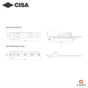 CISA DAP-300 DOUBLE ACTION PIVOT SET, TIMBER/ALUMINIUM DOUBLE ACTION DOOR ACCESSORIES WITH NEEDLE BEARING, FOR DOOR WEIGHT UP TO 300KG