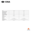 CISA 5003-NHO FLOOR SPRING WITH INTERCHANGEABLE SPINDLE, FOR DOOR WEIGHT UP TO 150KG
