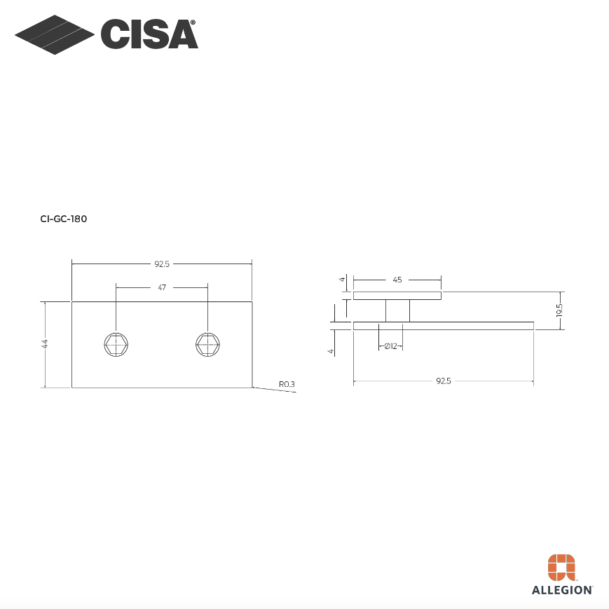 CISA CI-GC-180 GLASS CONNECTORS