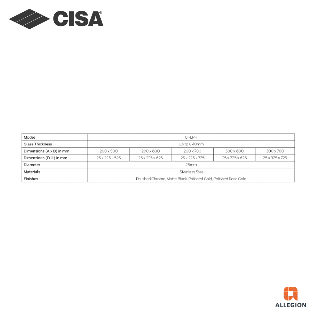 CISA CI-LPH L-SHAPED PULL HANDLES
