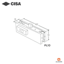 CISA PL10-15 BOTTOM LOCK WITHOUT CYLINDER