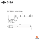 CISA SAP-300 SINGLE ACTION PIVOT SET, C/W OFFSET TOP PIVOT AND BOTTOM STRIP, FOR DOOR WEIGHT UP TO 300KG