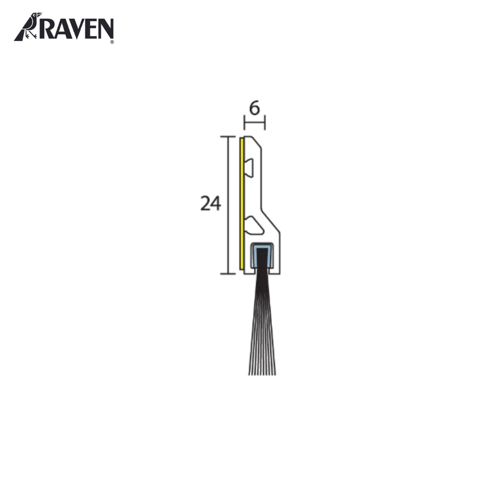 RAVEN® DOOR BOTTOM SEALS - BRUSH STRIP SEALS, RP83