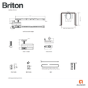 BRITON SDF80A-SYN-SC BI-PARTING SYNCHRONISE SLIDING DOOR GEAR WITH SOFT CLOSER