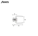 RAVEN® ASTRAGALS - MEETING STILE SEALS FOR FRAMELESS GLASS, RP103