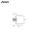 RAVEN® ASTRAGALS - MEETING STILE SEALS FOR FRAMELESS GLASS, RP104