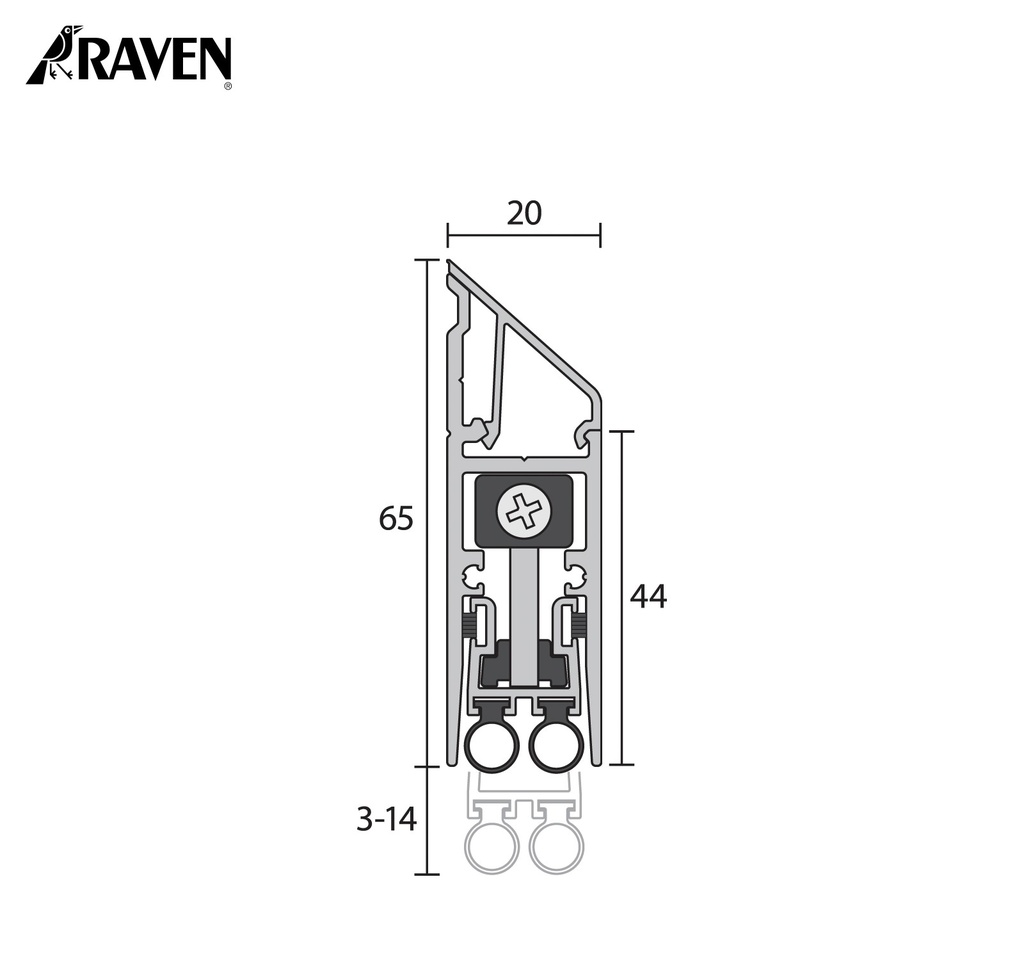 RAVEN® AUTOMATIC DOOR BOTTOM SEALS, RP128SI