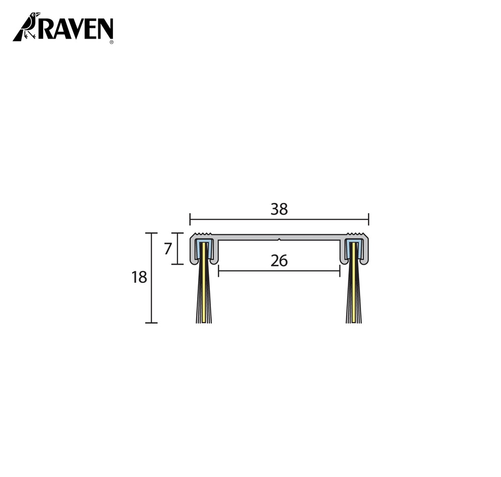RAVEN® DOOR BOTTOM SWEEP SEALS, RP129F