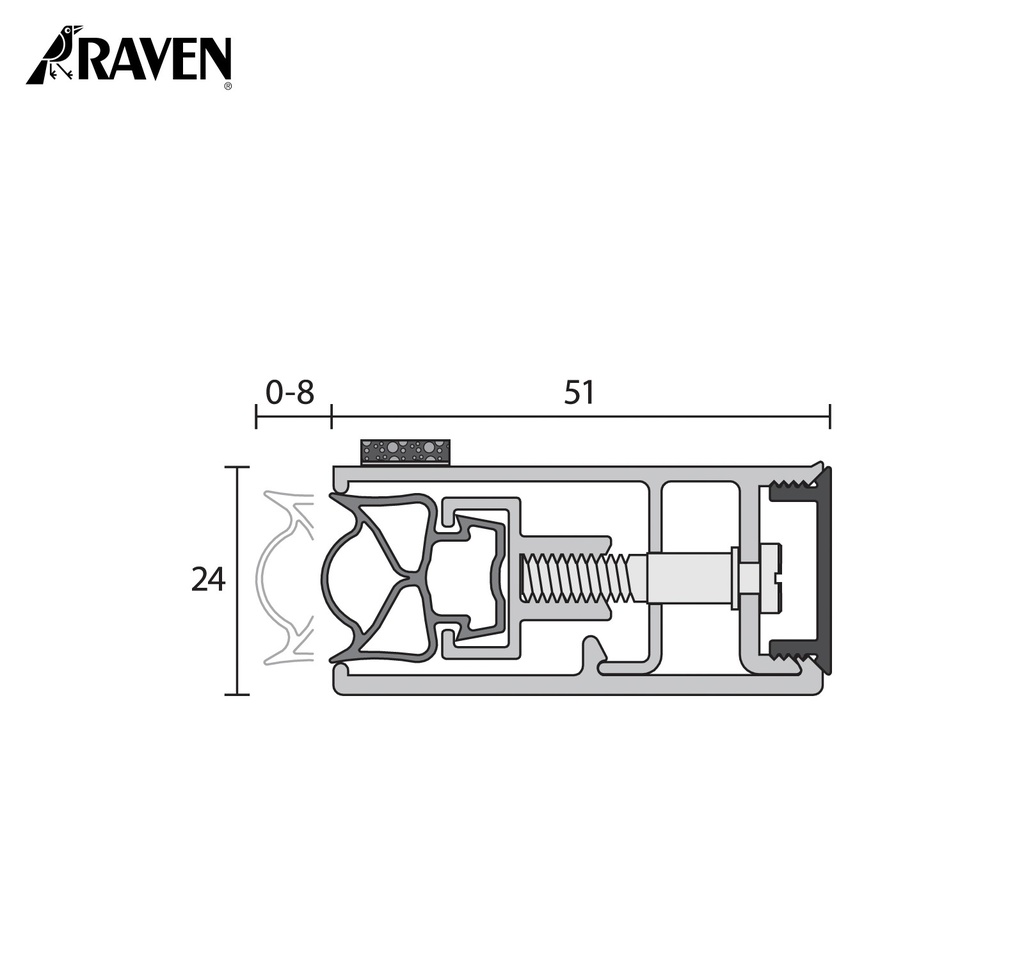 RAVEN® DOOR FRAME OR PERIMETER SEALS, RP24SI