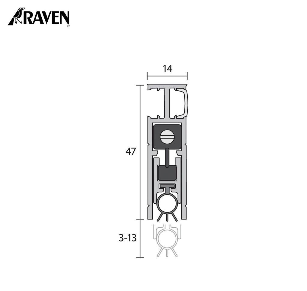 RAVEN® AUTOMATIC DOOR BOTTOM SEALS, RP35SI