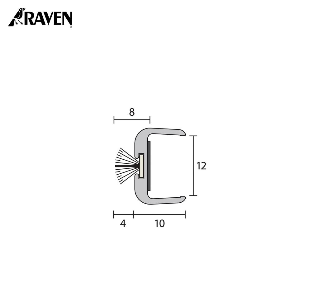 RAVEN® ASTRAGALS - MEETING STILE SEALS FOR FRAMELESS GLASS, RP79