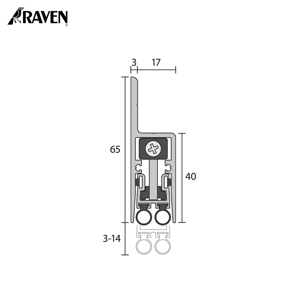 RAVEN® AUTOMATIC DOOR BOTTOM SEALS, RP126SI