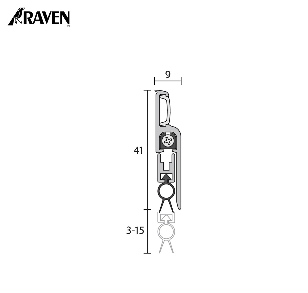 RAVEN® AUTOMATIC DOOR BOTTOM SEALS, RP60T