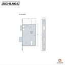SCHLAGE EL3020HD HEAVY DUTY MORTISE SASHLOCK