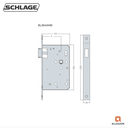 SCHLAGE EL3040HD HEAVY DUTY MORTISE PASSAGE LOCK