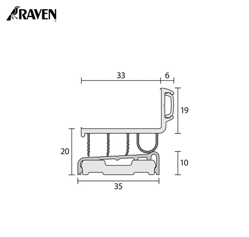 RAVEN® DOOR BOTTOM SWEEP SEALS, RP123