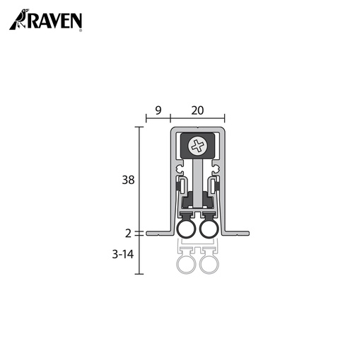 RAVEN® AUTOMATIC DOOR BOTTOM SEALS, RP127SI