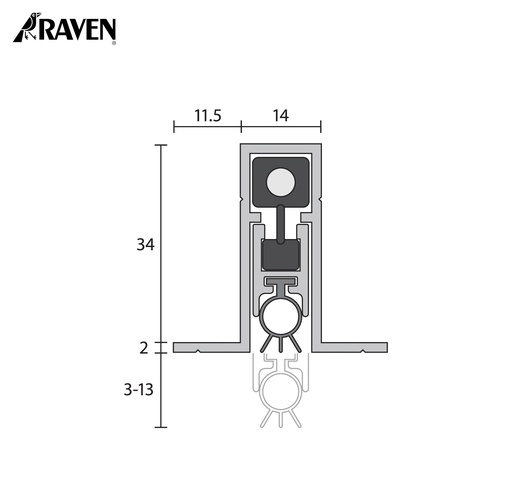 RAVEN® AUTOMATIC DOOR BOTTOM SEALS, RP139SI