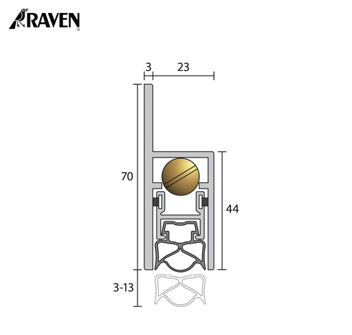 RAVEN® AUTOMATIC DOOR BOTTOM SEALS, RP38SI