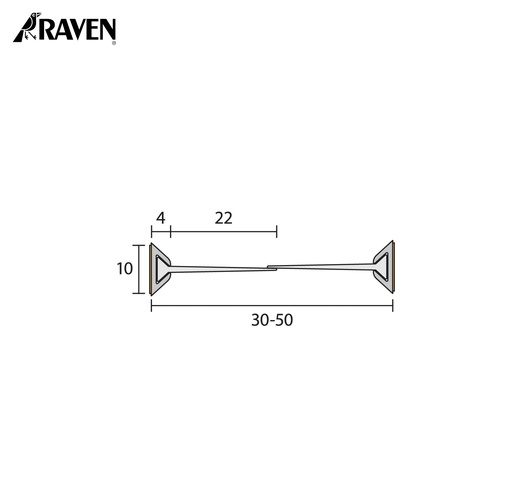 [A43SIC3000] RAVEN® ASTRAGALS - MEETING STILE SEALS FOR FRAMELESS GLASS, RP43SI