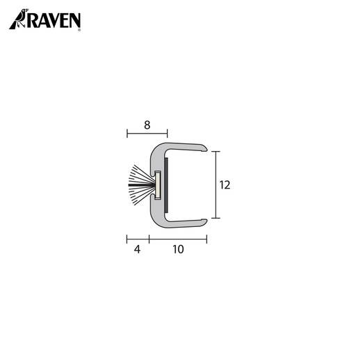 RAVEN® ASTRAGALS - MEETING STILE SEALS FOR FRAMELESS GLASS, RP79