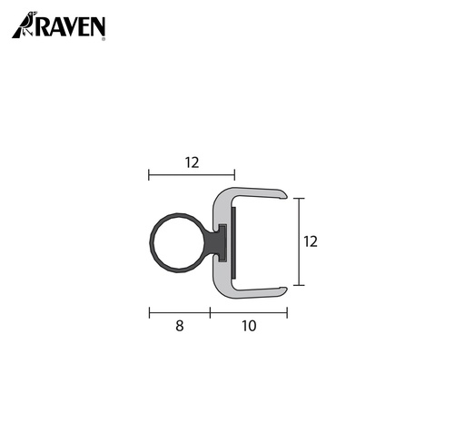 [A79HC3000] RAVEN® ASTRAGALS - MEETING STILE SEALS FOR FRAMELESS GLASS, RP79H