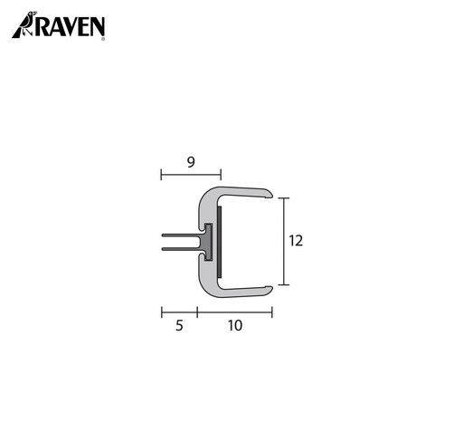 RAVEN® ASTRAGALS - MEETING STILE SEALS FOR FRAMELESS GLASS, RP79SI