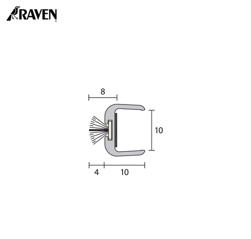 [A88C3000] RAVEN® ASTRAGALS - MEETING STILE SEALS FOR FRAMELESS GLASS, RP88